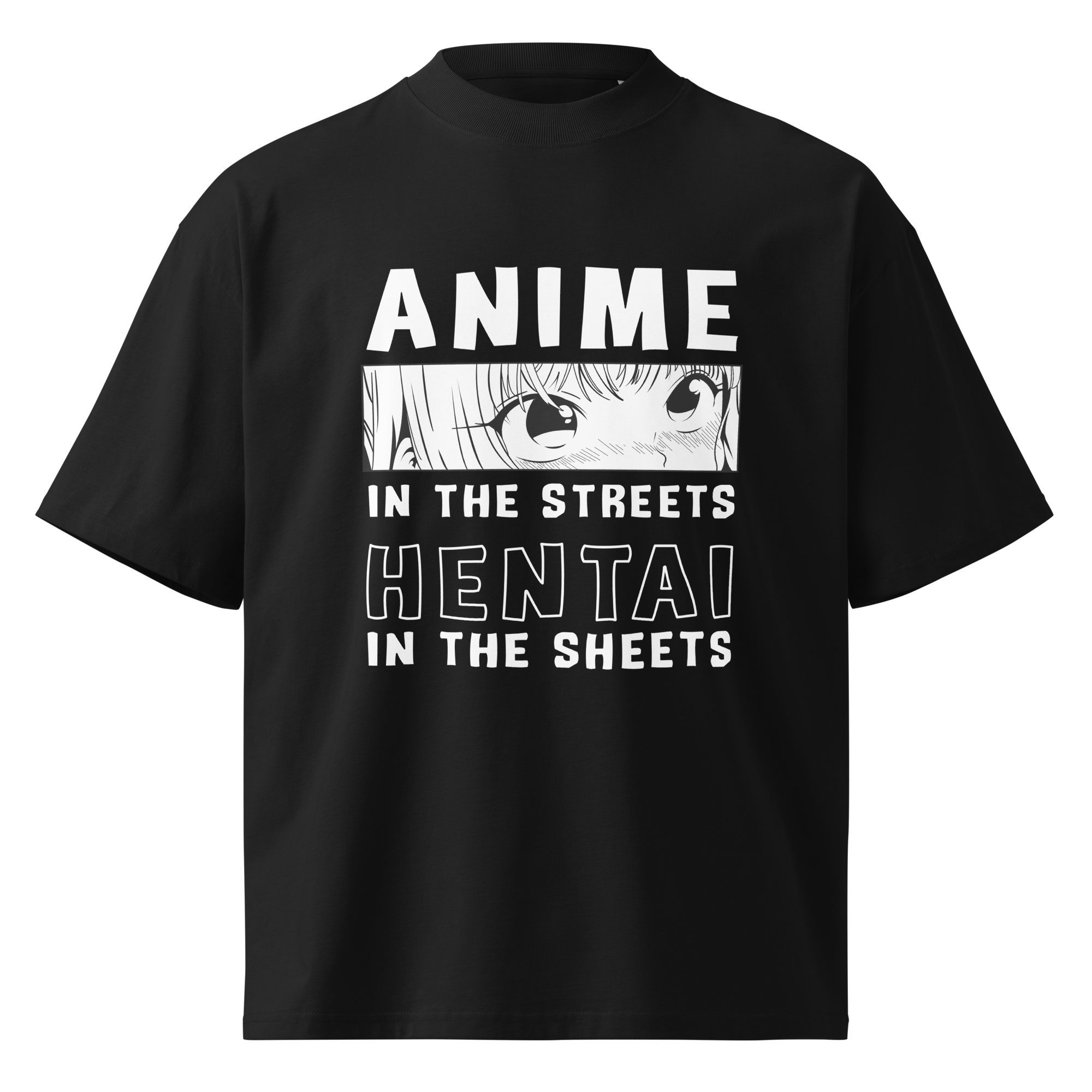No Hentai No Life shirt with ahegao emoji print, ideal for anime fans and streetwear lovers