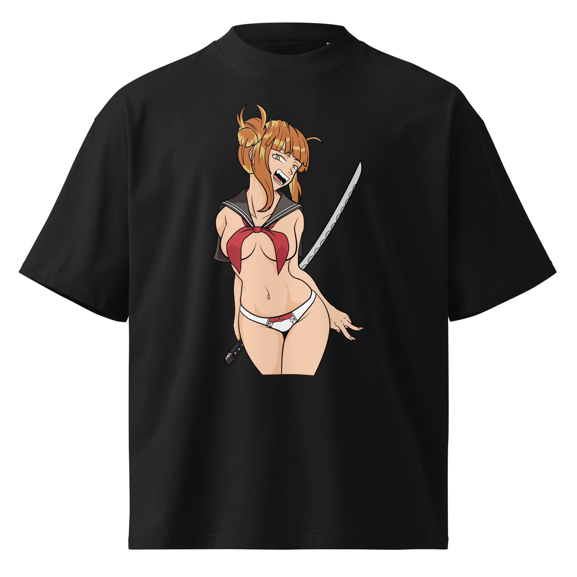 Unisex "Degenerate But Fashionable" ahegao hoodie with bold streetwear design for anime lovers.

